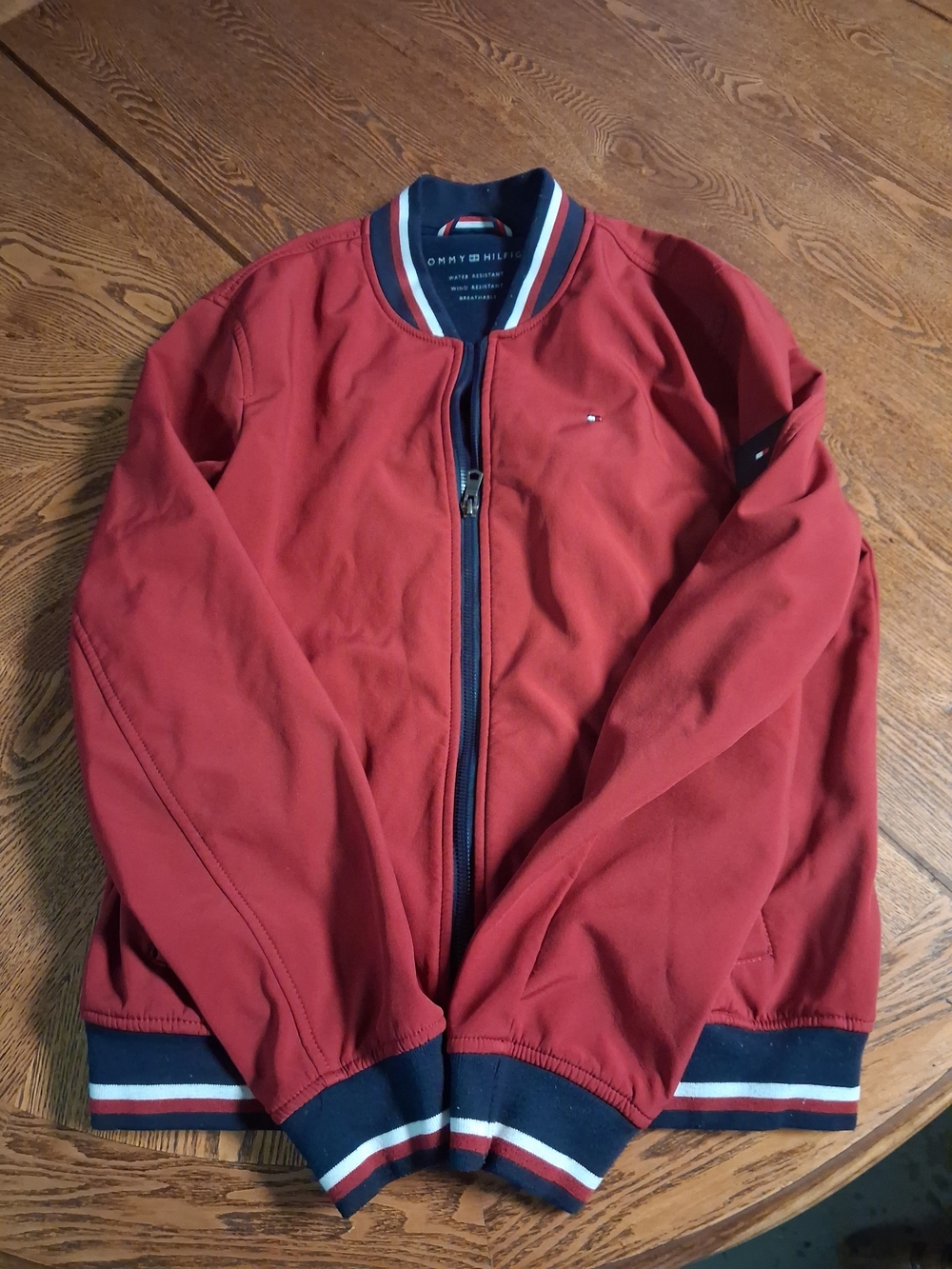 Tommy Hilfiger Red and Navy Bomber Jacket